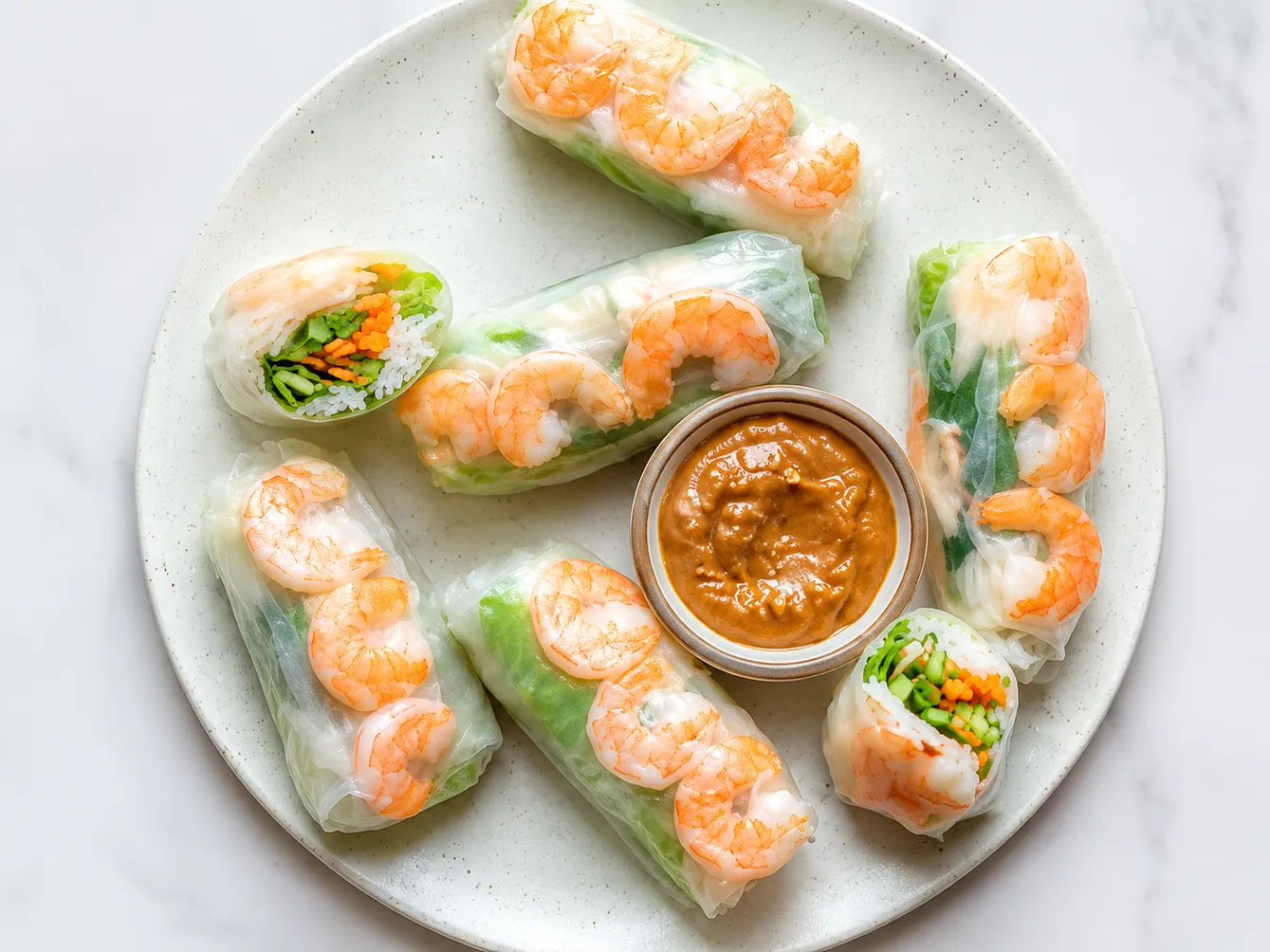 Fresh salad rolls at BINH Vietnamese Restaurant in northeast Calgary